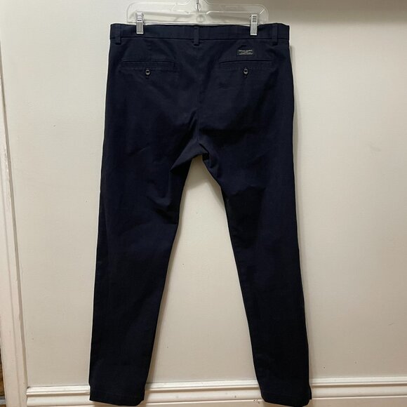 Banana Republic Men's Original Fulton Skinny Chinos Navy Blue Size 34X32 - Picture 2 of 8